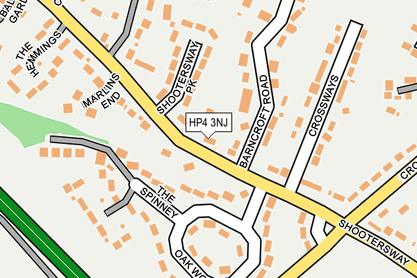 HP4 3NJ map - OS OpenMap – Local (Ordnance Survey)