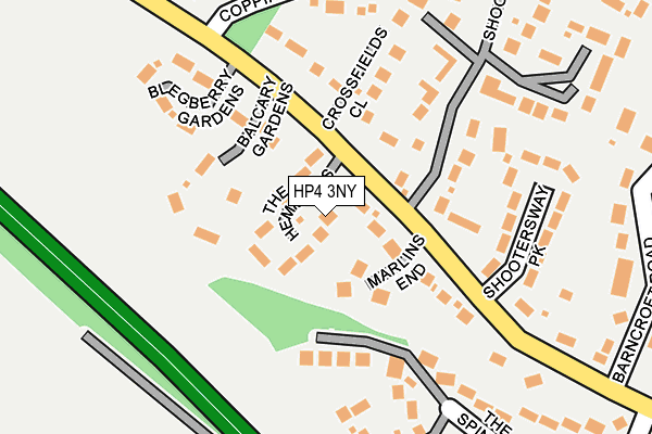 HP4 3NY map - OS OpenMap – Local (Ordnance Survey)