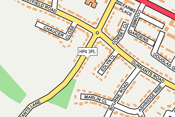 HP4 3PL map - OS OpenMap – Local (Ordnance Survey)