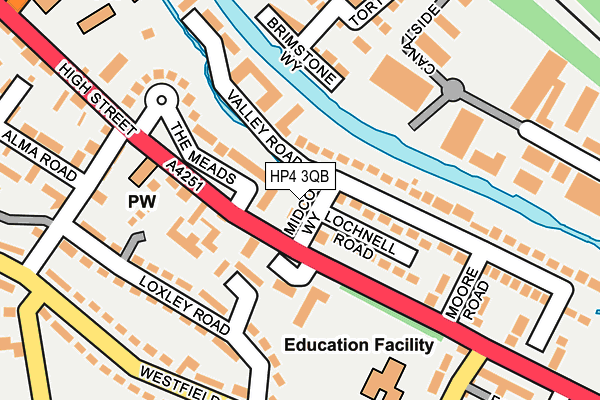 HP4 3QB map - OS OpenMap – Local (Ordnance Survey)