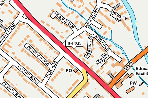 HP4 3QS map - OS OpenMap – Local (Ordnance Survey)