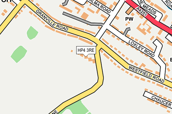 HP4 3RE map - OS OpenMap – Local (Ordnance Survey)