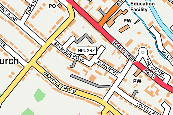 HP4 3RZ map - OS OpenMap – Local (Ordnance Survey)