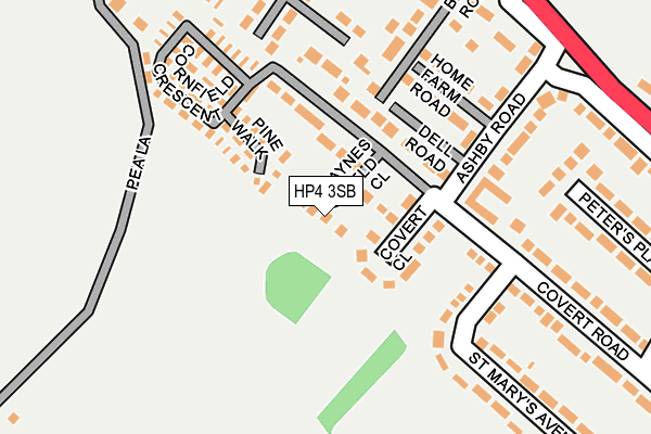 HP4 3SB map - OS OpenMap – Local (Ordnance Survey)