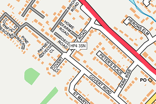 HP4 3SN map - OS OpenMap – Local (Ordnance Survey)