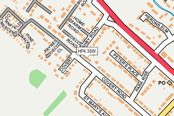 HP4 3SW map - OS OpenMap – Local (Ordnance Survey)