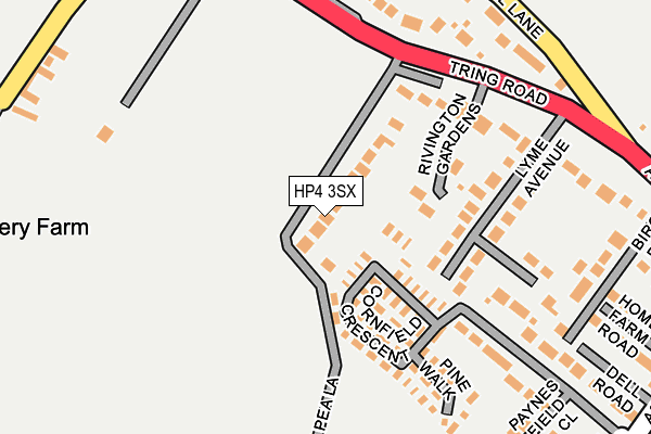 HP4 3SX map - OS OpenMap – Local (Ordnance Survey)
