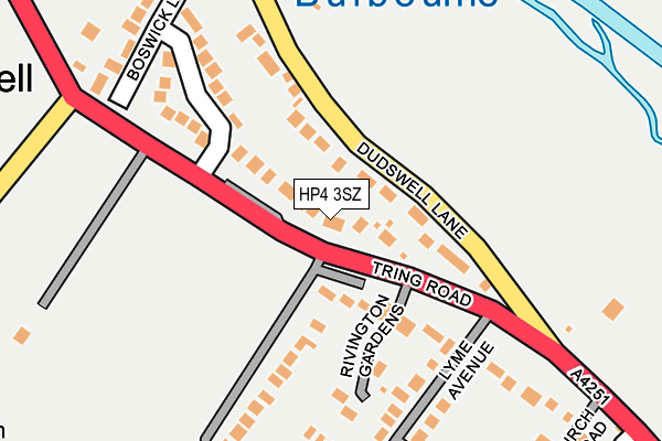 HP4 3SZ map - OS OpenMap – Local (Ordnance Survey)