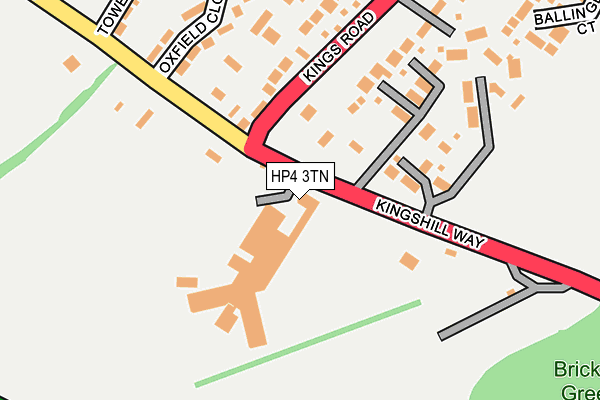 HP4 3TN map - OS OpenMap – Local (Ordnance Survey)