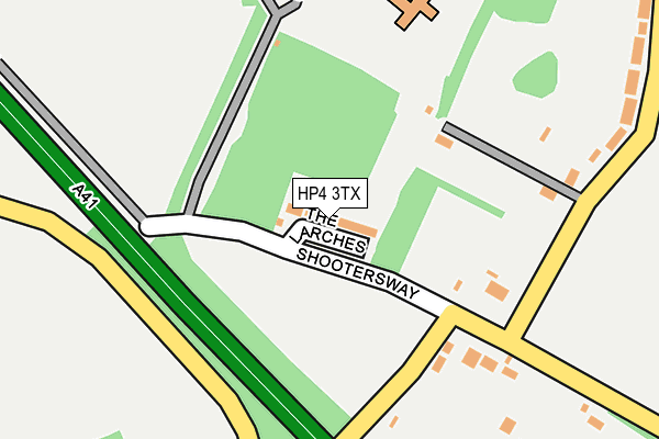 HP4 3TX map - OS OpenMap – Local (Ordnance Survey)