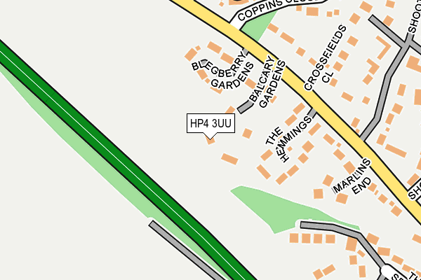 HP4 3UU map - OS OpenMap – Local (Ordnance Survey)