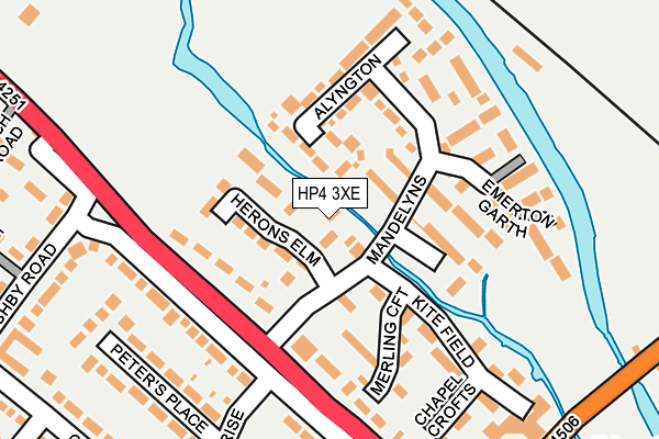 HP4 3XE map - OS OpenMap – Local (Ordnance Survey)