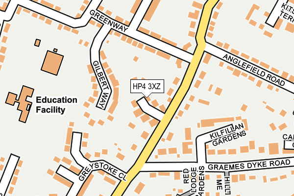 HP4 3XZ map - OS OpenMap – Local (Ordnance Survey)