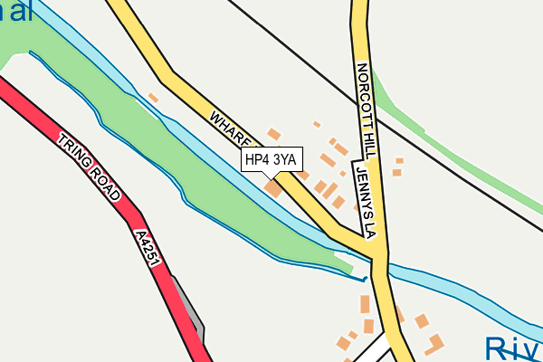 HP4 3YA map - OS OpenMap – Local (Ordnance Survey)