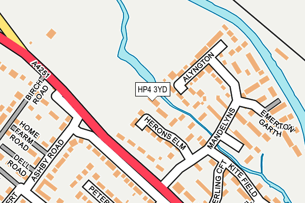 HP4 3YD map - OS OpenMap – Local (Ordnance Survey)