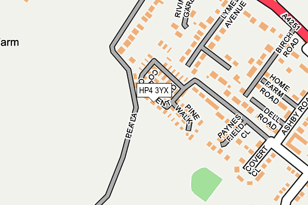 HP4 3YX map - OS OpenMap – Local (Ordnance Survey)