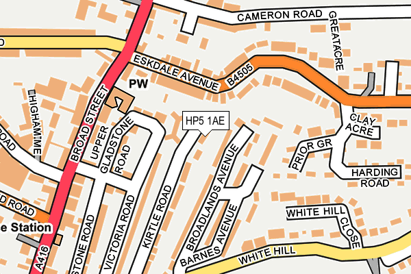 HP5 1AE map - OS OpenMap – Local (Ordnance Survey)