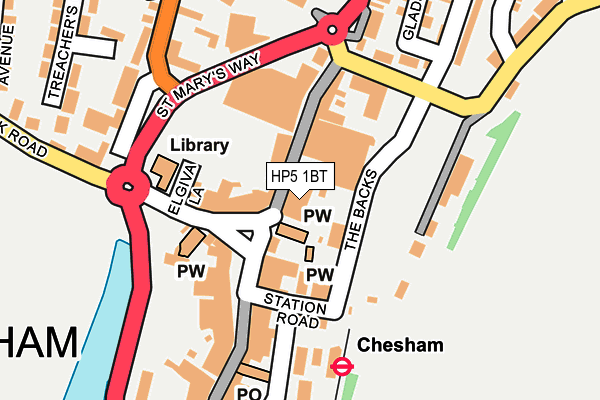 HP5 1BT map - OS OpenMap – Local (Ordnance Survey)