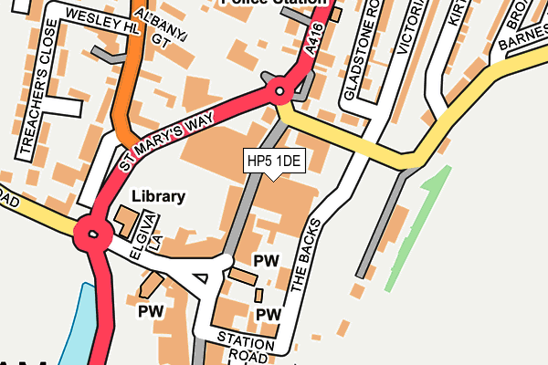 HP5 1DE map - OS OpenMap – Local (Ordnance Survey)