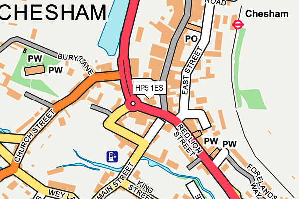 HP5 1ES map - OS OpenMap – Local (Ordnance Survey)