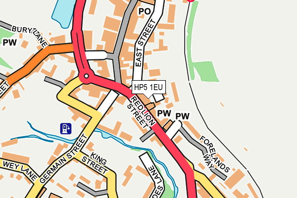 HP5 1EU map - OS OpenMap – Local (Ordnance Survey)