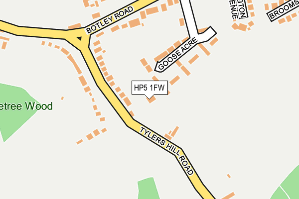 HP5 1FW map - OS OpenMap – Local (Ordnance Survey)