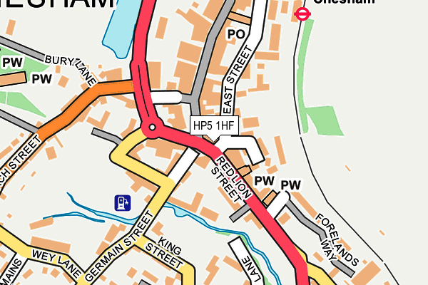 HP5 1HF map - OS OpenMap – Local (Ordnance Survey)