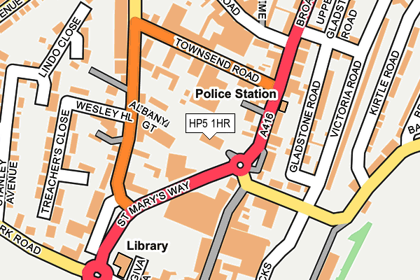 HP5 1HR map - OS OpenMap – Local (Ordnance Survey)