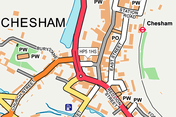 HP5 1HS map - OS OpenMap – Local (Ordnance Survey)