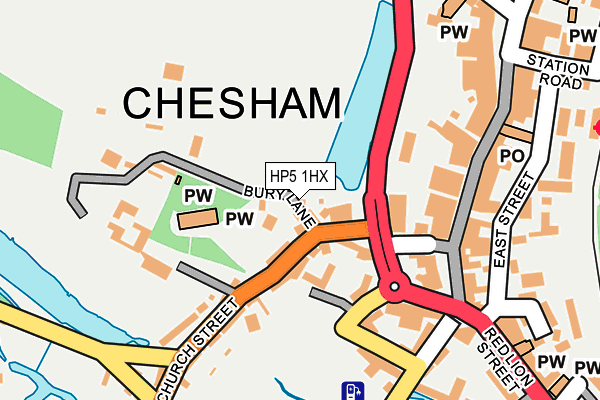 HP5 1HX map - OS OpenMap – Local (Ordnance Survey)