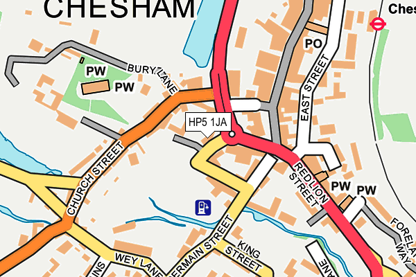 HP5 1JA map - OS OpenMap – Local (Ordnance Survey)