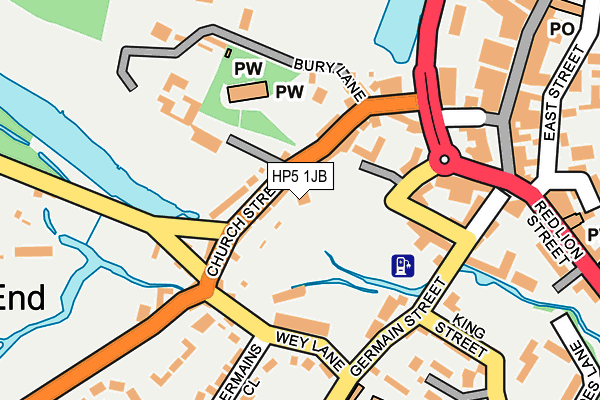 HP5 1JB map - OS OpenMap – Local (Ordnance Survey)