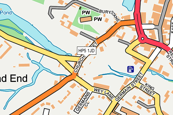 HP5 1JD map - OS OpenMap – Local (Ordnance Survey)