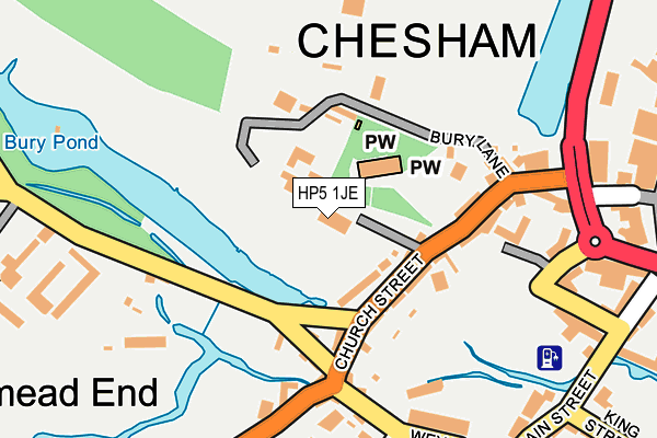 HP5 1JE map - OS OpenMap – Local (Ordnance Survey)