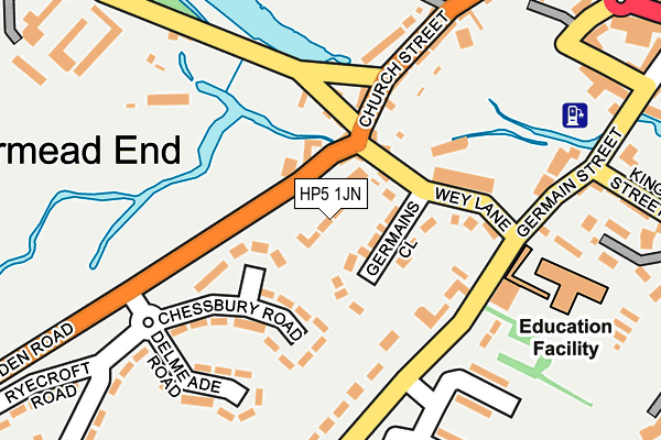 HP5 1JN map - OS OpenMap – Local (Ordnance Survey)