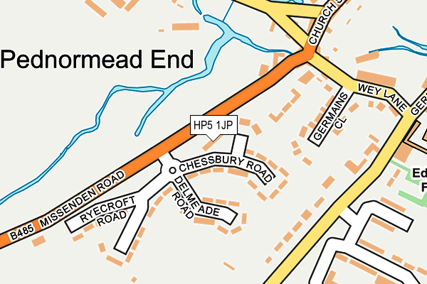 HP5 1JP map - OS OpenMap – Local (Ordnance Survey)