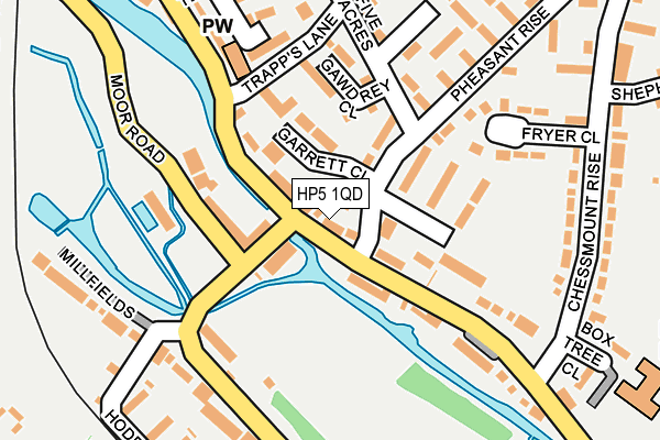 HP5 1QD map - OS OpenMap – Local (Ordnance Survey)