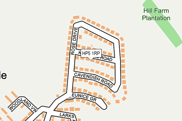 HP5 1RP map - OS OpenMap – Local (Ordnance Survey)