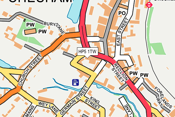 HP5 1TW map - OS OpenMap – Local (Ordnance Survey)