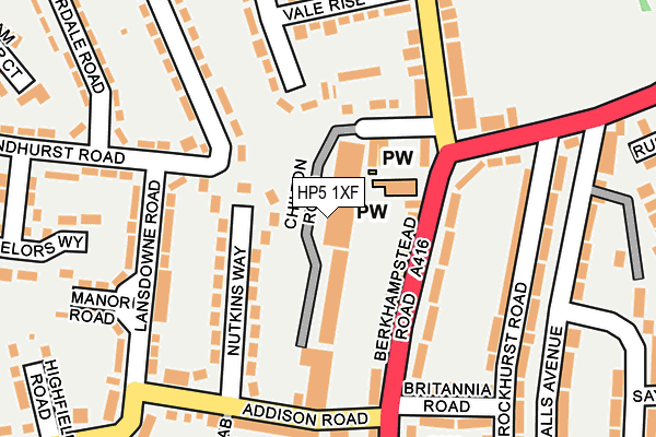 HP5 1XF map - OS OpenMap – Local (Ordnance Survey)