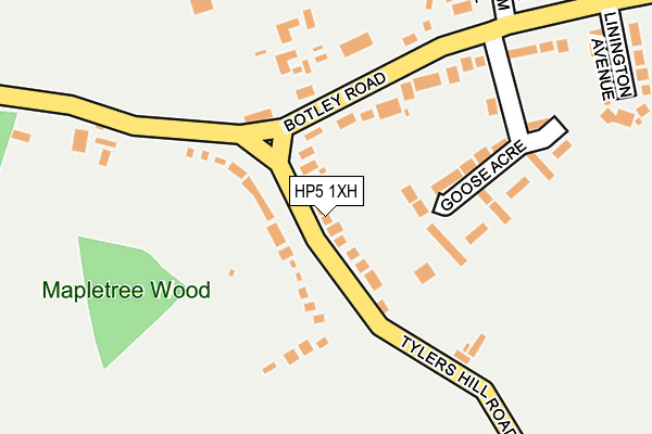 HP5 1XH map - OS OpenMap – Local (Ordnance Survey)