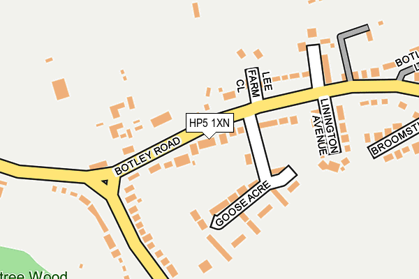 HP5 1XN map - OS OpenMap – Local (Ordnance Survey)