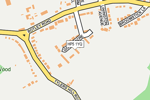 HP5 1YQ map - OS OpenMap – Local (Ordnance Survey)