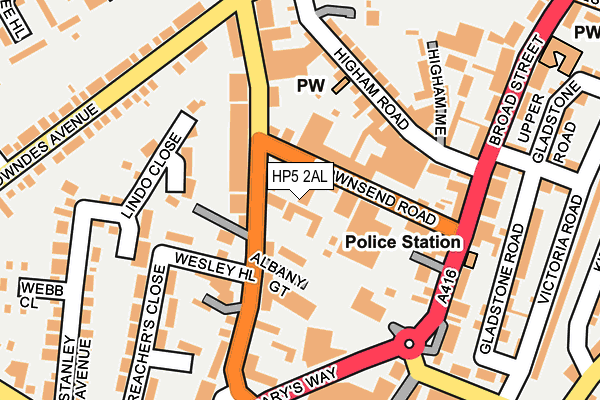 HP5 2AL map - OS OpenMap – Local (Ordnance Survey)