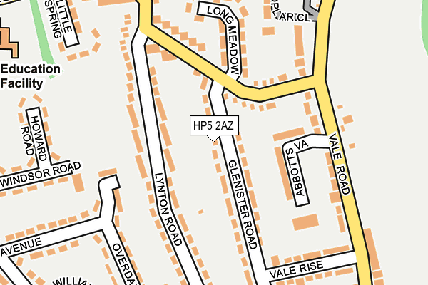HP5 2AZ map - OS OpenMap – Local (Ordnance Survey)