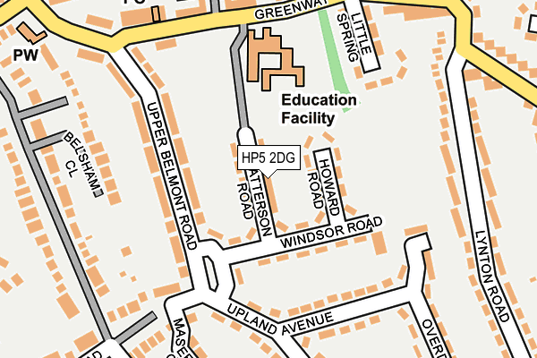 HP5 2DG map - OS OpenMap – Local (Ordnance Survey)