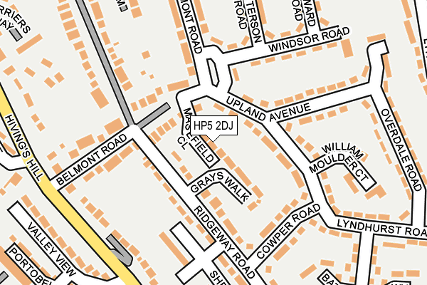 HP5 2DJ map - OS OpenMap – Local (Ordnance Survey)