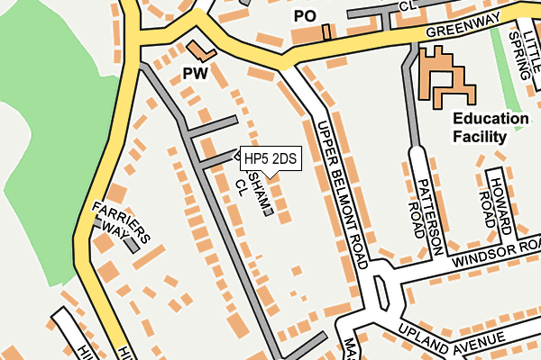 HP5 2DS map - OS OpenMap – Local (Ordnance Survey)