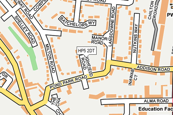 HP5 2DT map - OS OpenMap – Local (Ordnance Survey)