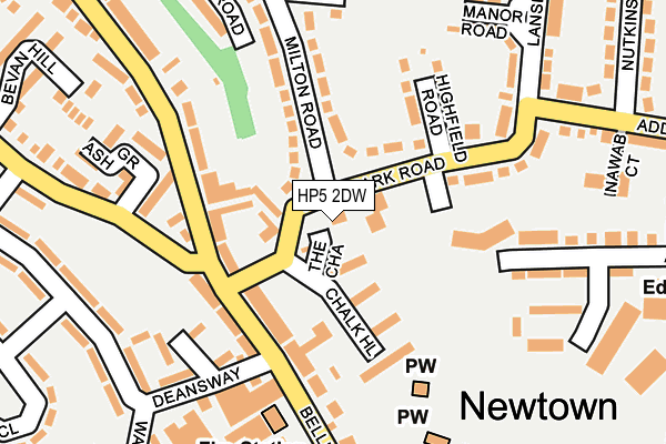 HP5 2DW map - OS OpenMap – Local (Ordnance Survey)